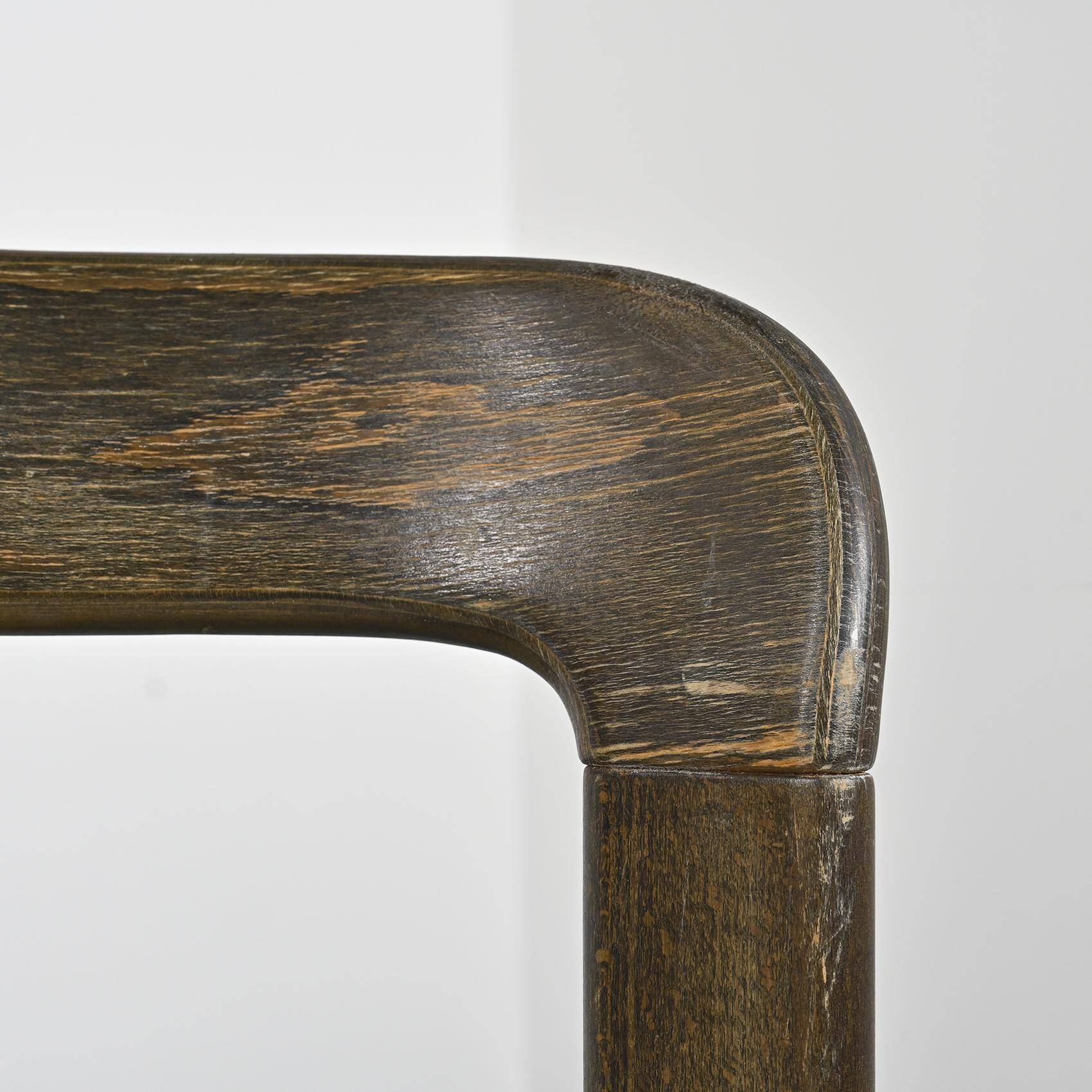 Set of 2 solid beech chairs by Bruno Rey Switzerland 1971