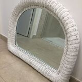 Half moon rattan mirror  76x62cm