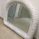 Miroir rotin demie lune 76x62cm