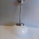 Lustre bistro - White opaline globe - 1950