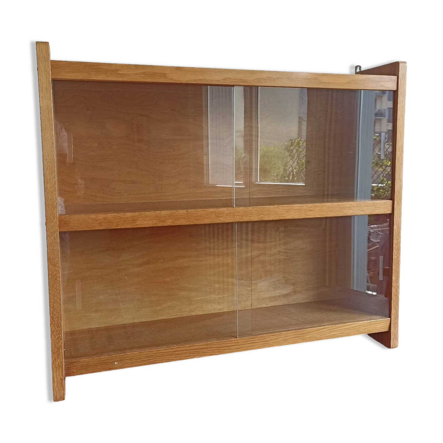 Vintage oak display cabinet
