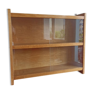 Vintage oak display cabinet