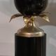 Lampe deluxe 1970 , dans le gout de p barbier , abat jour liseret or sur font rouge 44x30