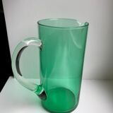Pichet en verre vert années 70