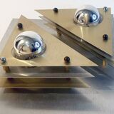 Vintage Wall Light • Steel Brass and Aluminum • 1970