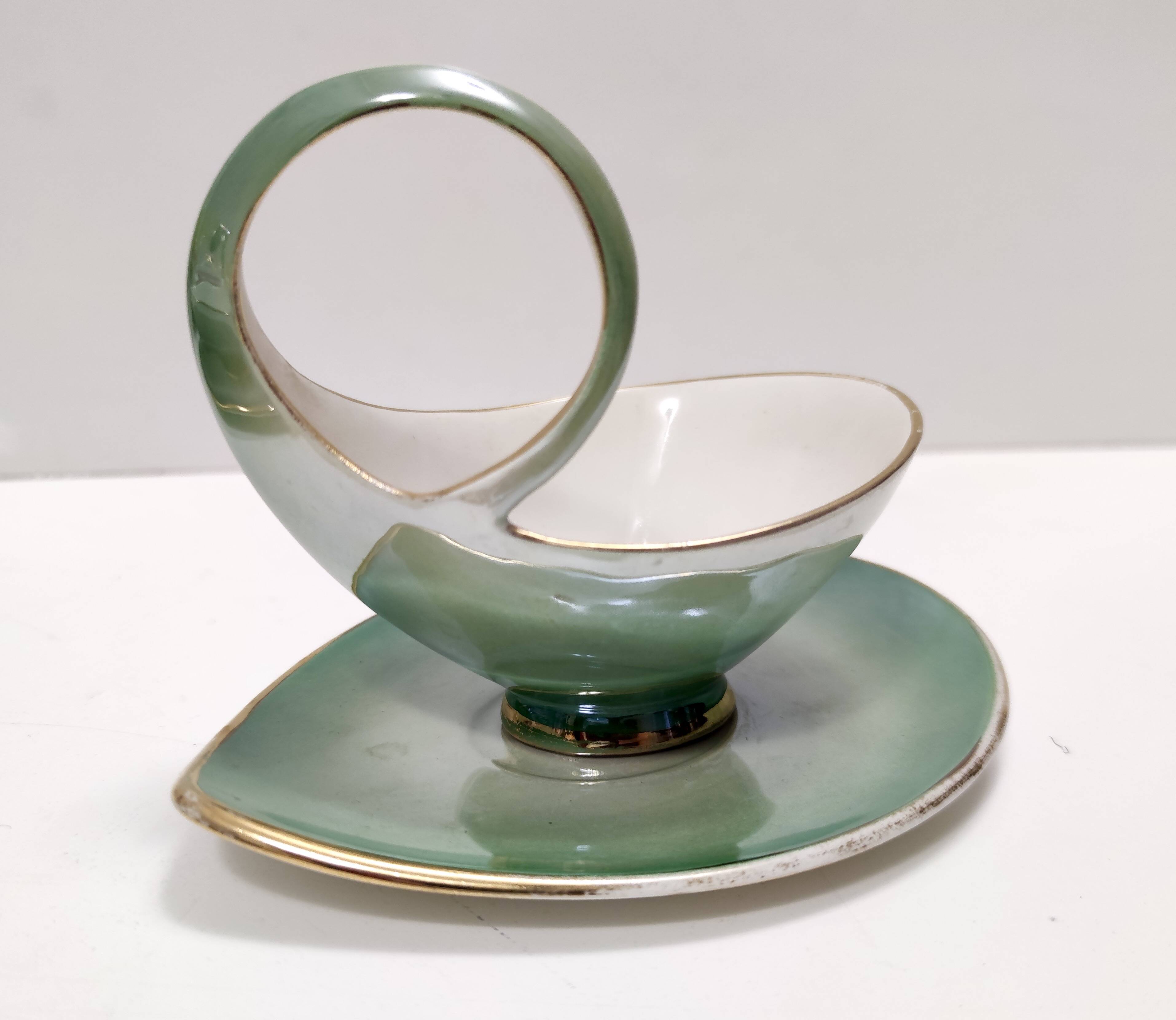 22-Piece Colorful Ceramic Breakfast Set by Italo Casini, Sesto Fiorentino