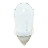 White enameled cast iron wall fountain