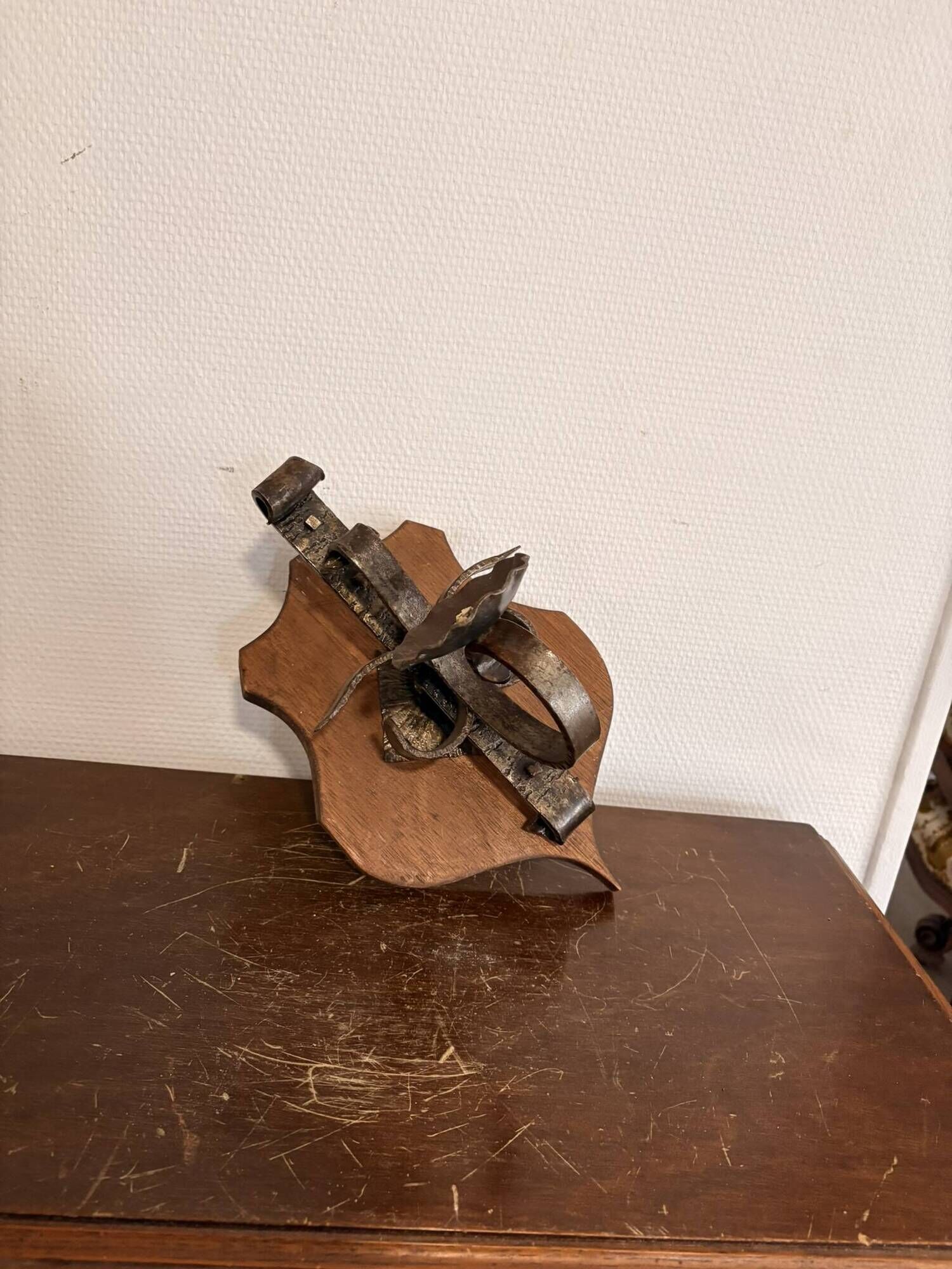 Antique Candle Holder Wall Sconce Wrought Iron Gothic Rustic Candle Holder