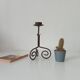 Antique wrought iron candlestick
