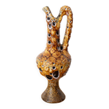 Vintage Fat Lava Cyclops Pitcher Vase, French Mid-Century Ceramics