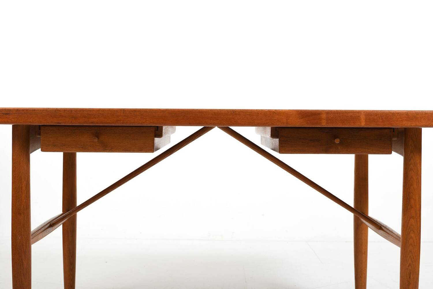 Fine Danish freestanding Desk in Teak and Oak 1960s