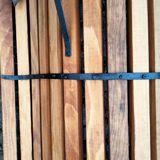 Banc de jardin ancien avec pieds en fonte vintage xxeme