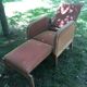 Art Deco reclining armchair, 1930s, rests folding feet