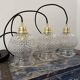 Lot de trois suspensions pointes de diamant vintage