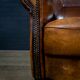 Fauteuil vintage Joris design cuir de mouton