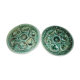2 Niderviller earthenware oyster plates hand-painted foam decoration