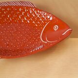 Glazed terracotta fish dish