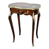 Small Living Room Table in Rosewood and Marquetry, Louis XV style, Napoleon III – Middle XI period