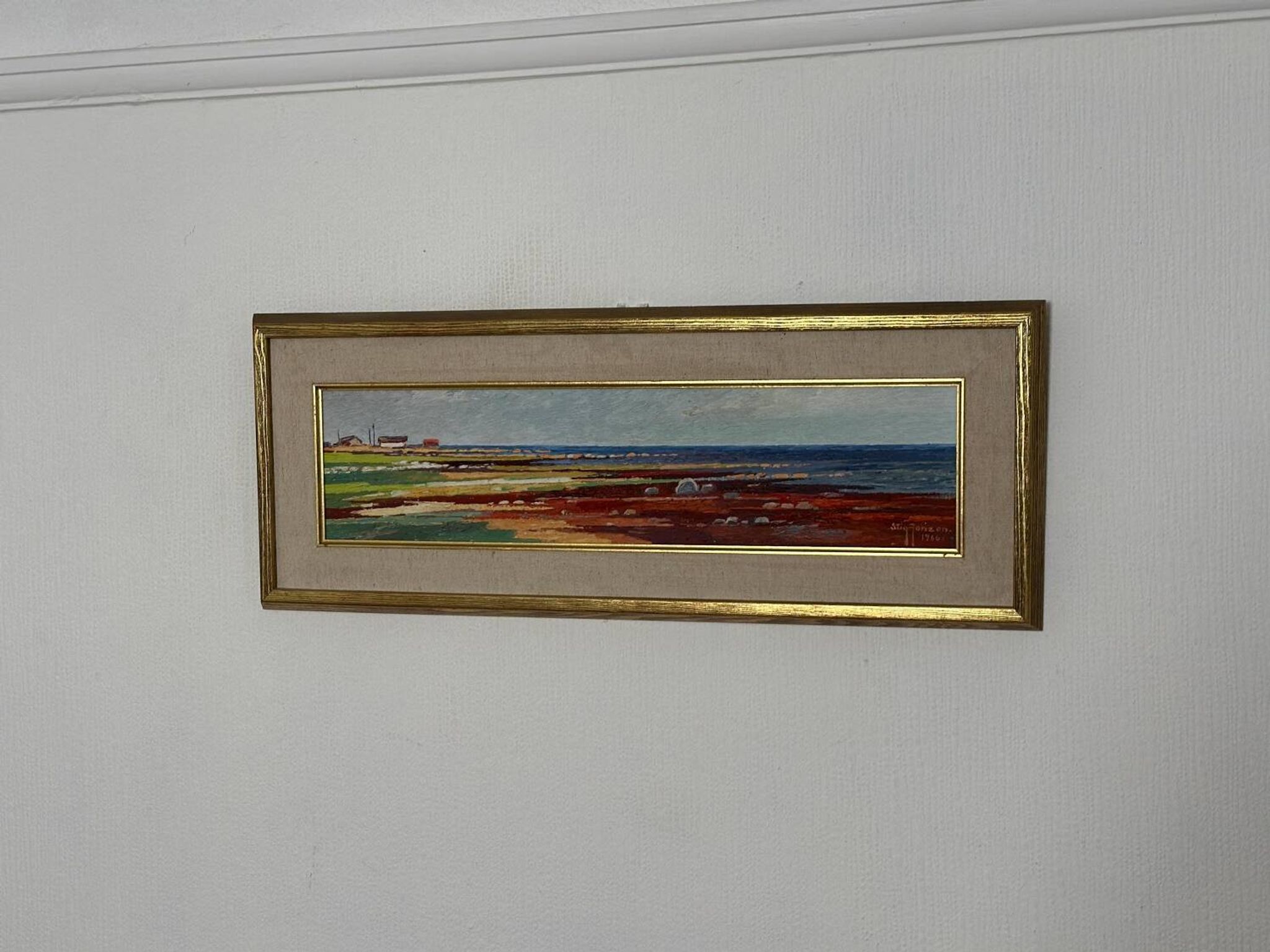 Swedish Oil on Panel – “Red Seaweed, Bredsätra Öland” by Stig Jonzon