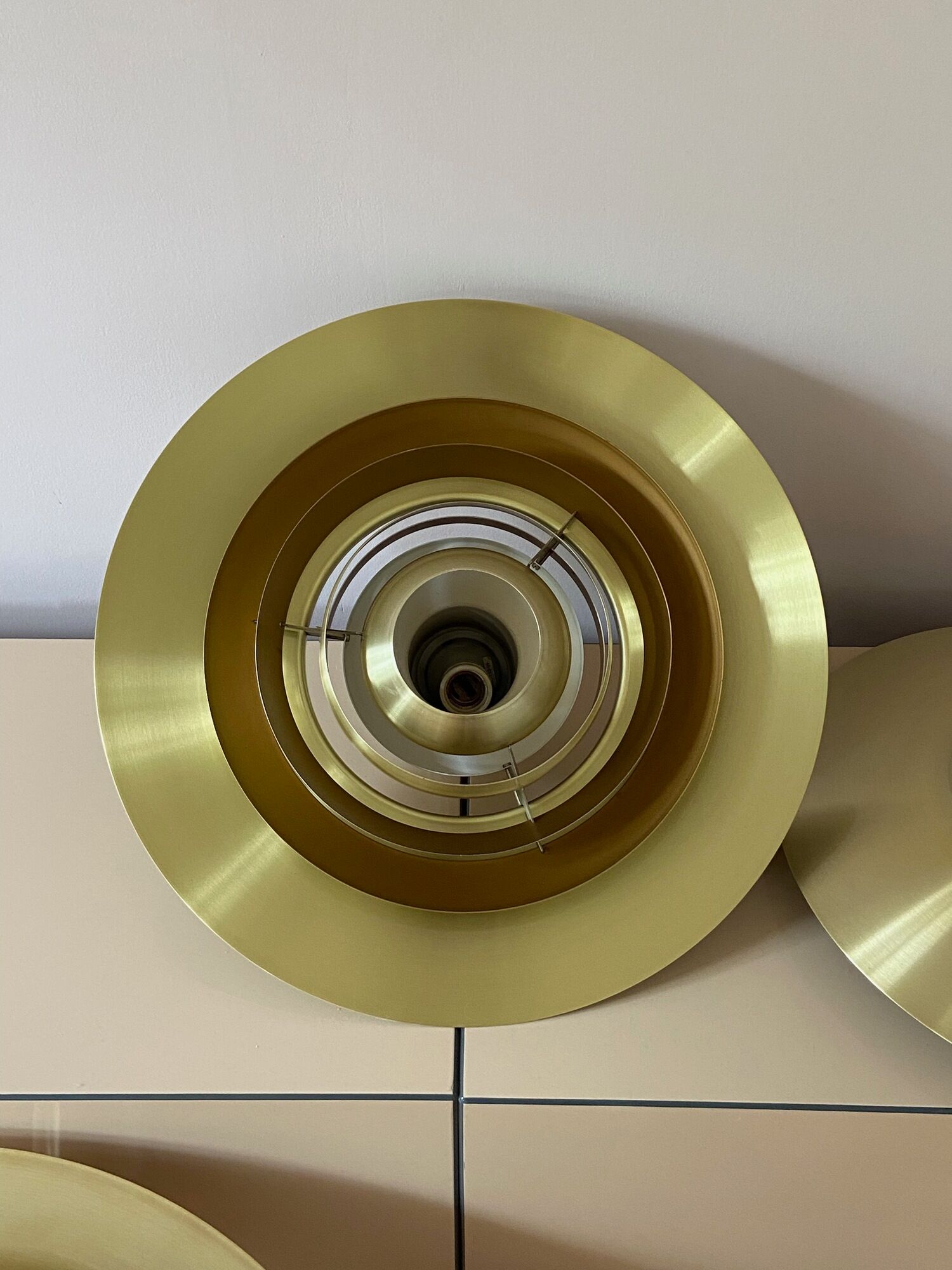 Brass Preben Fabricius & Jørgen Kastholm Pendant Lamp by Nordisk Solar Denmark