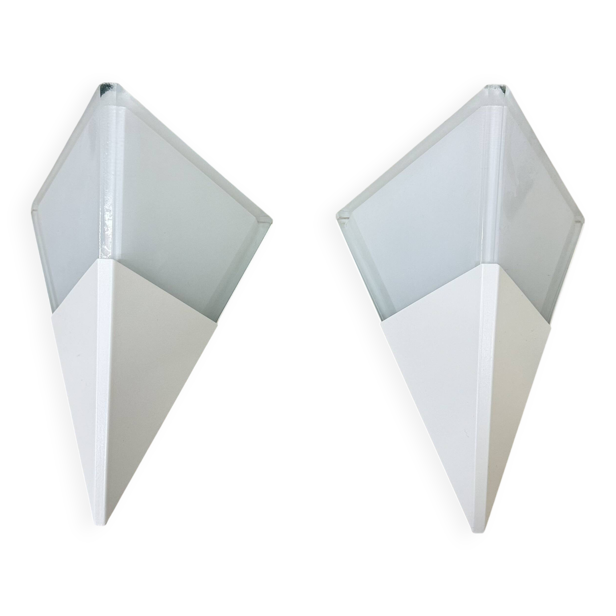 Set of 2 Limburg Glashütte glass wall lamps sconce , 1970s