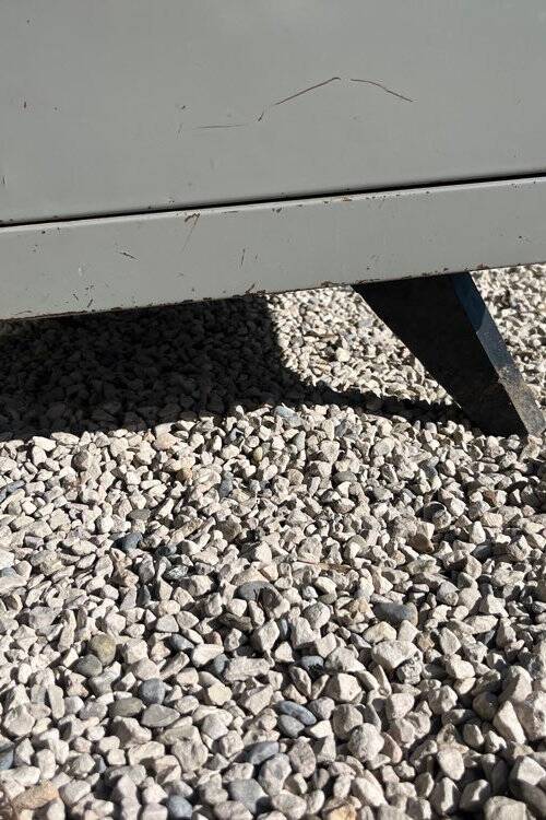 Vintage metal desk from the 1940s/50s.