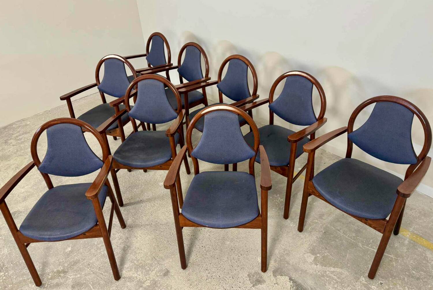 Vintage Baumann chairs, set of 9 bridge chairs