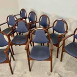 Vintage Baumann chairs, set of 9 bridge chairs