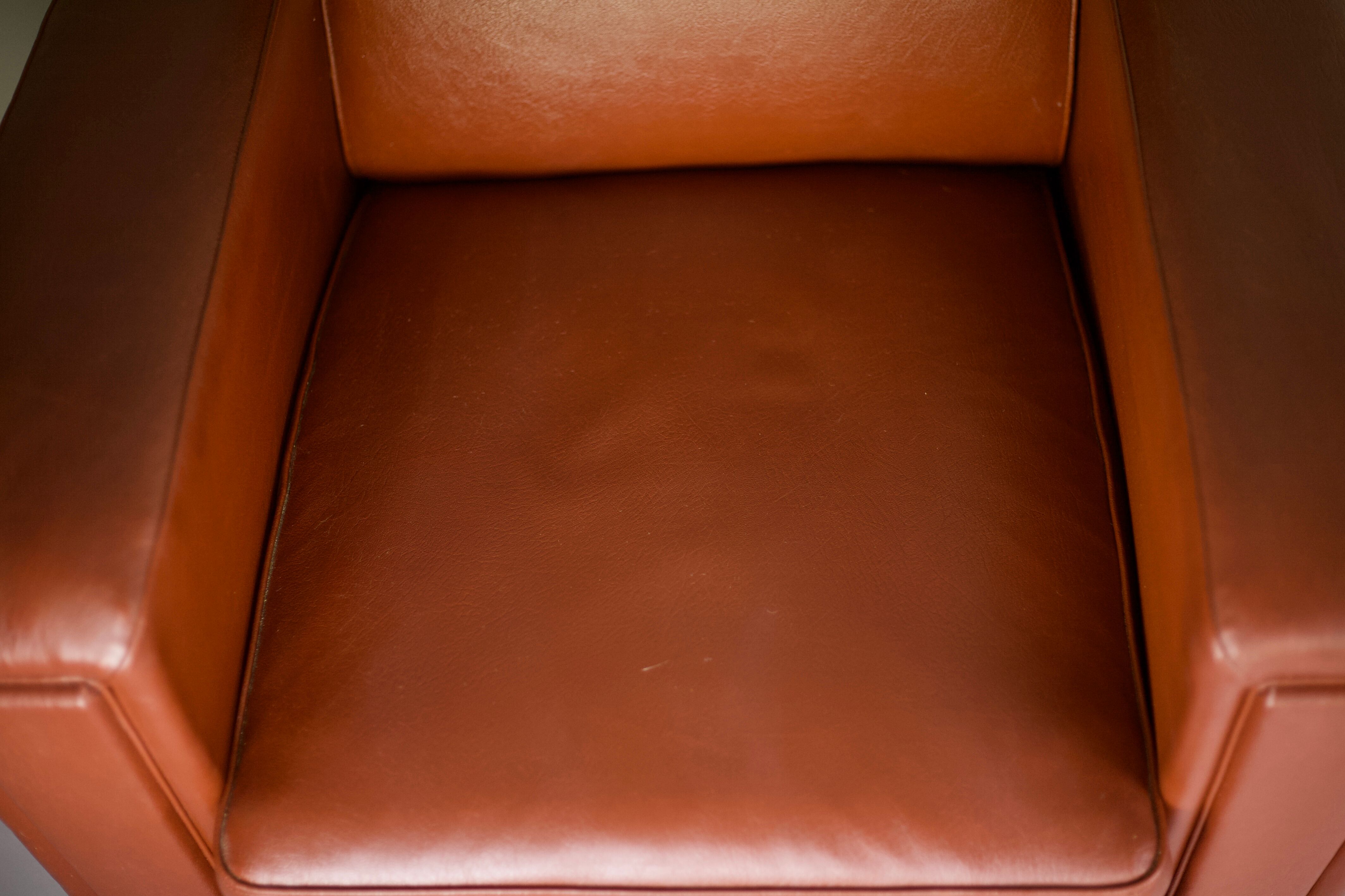 Armchair edited by Airborne, faux leather, France, circa 1950