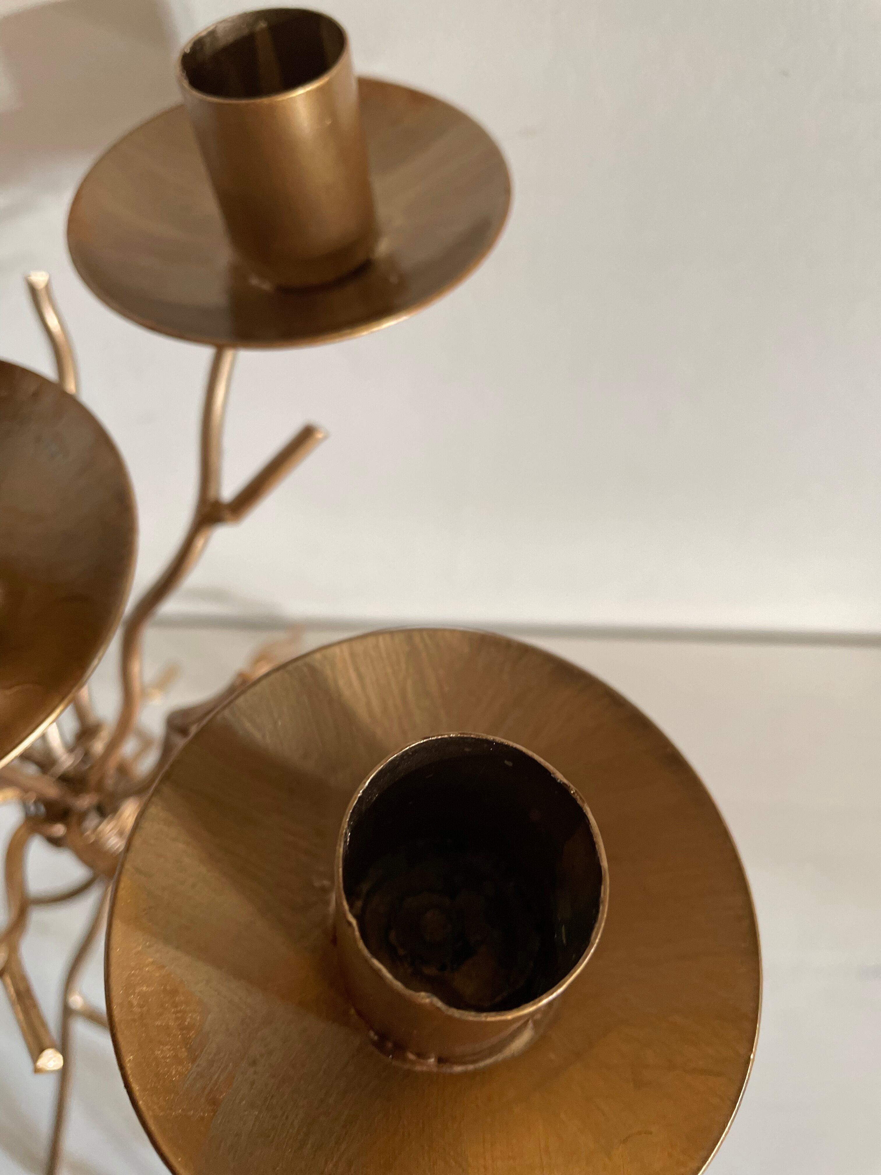 Golden candle holder