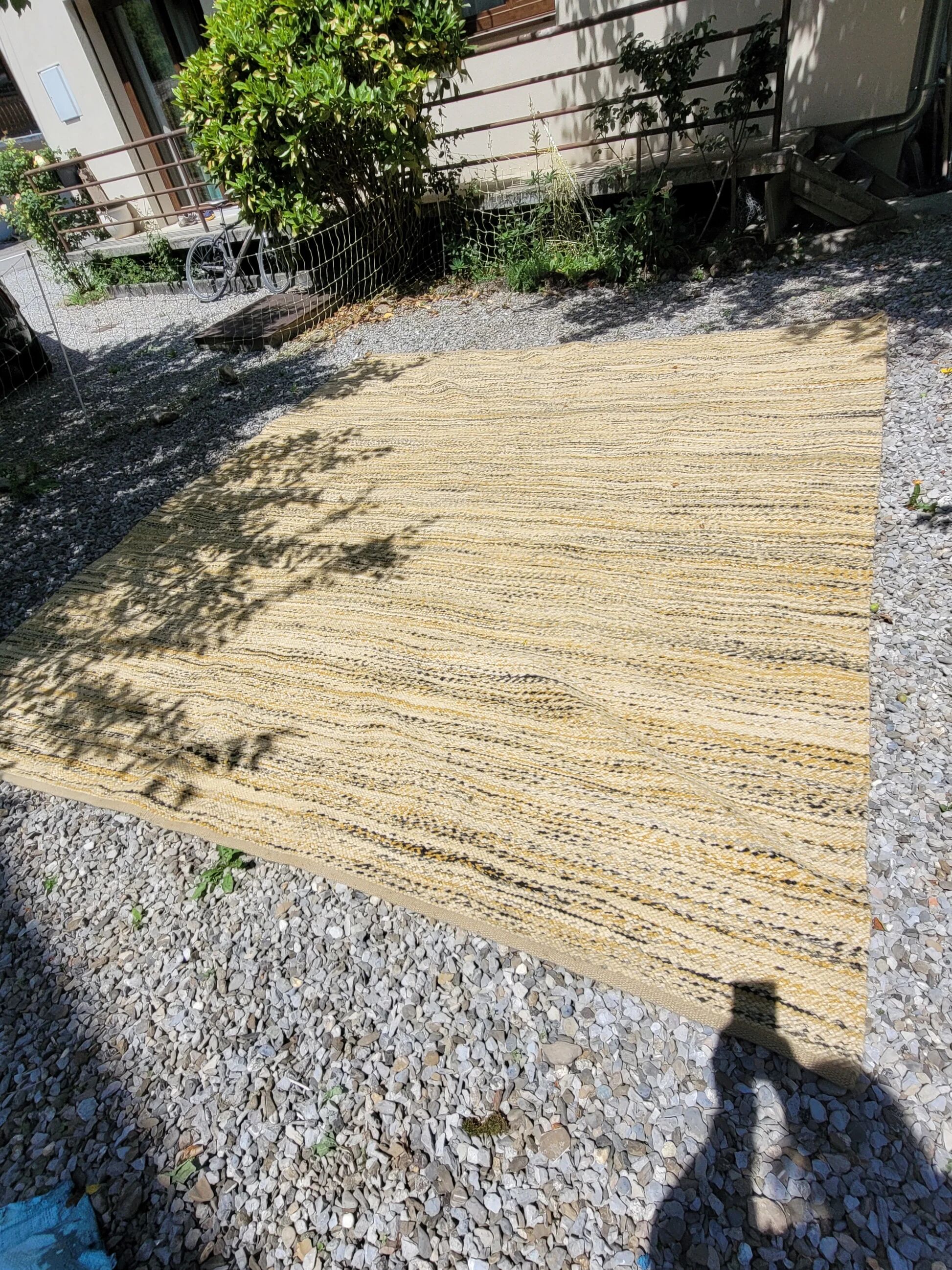 Vintage woven wool rug