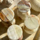 4 onyx wine glasses 1970