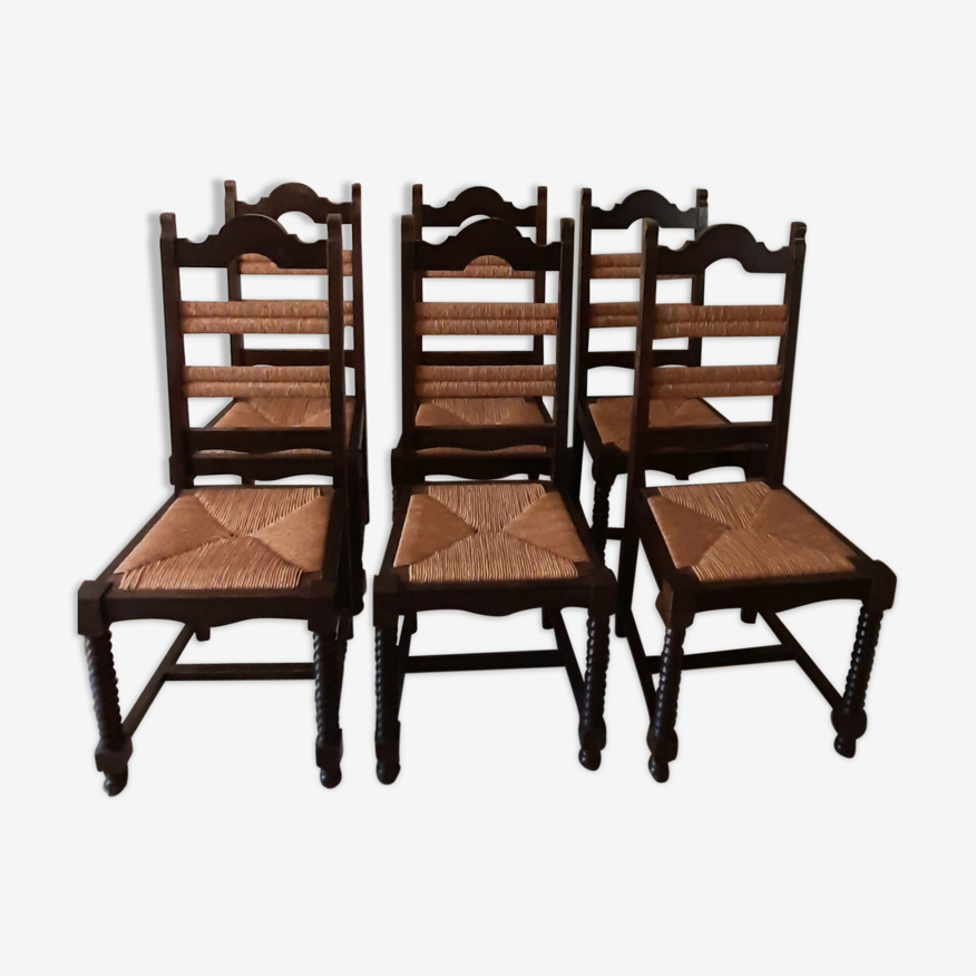 Lot de 6 chaises style basque | Selency