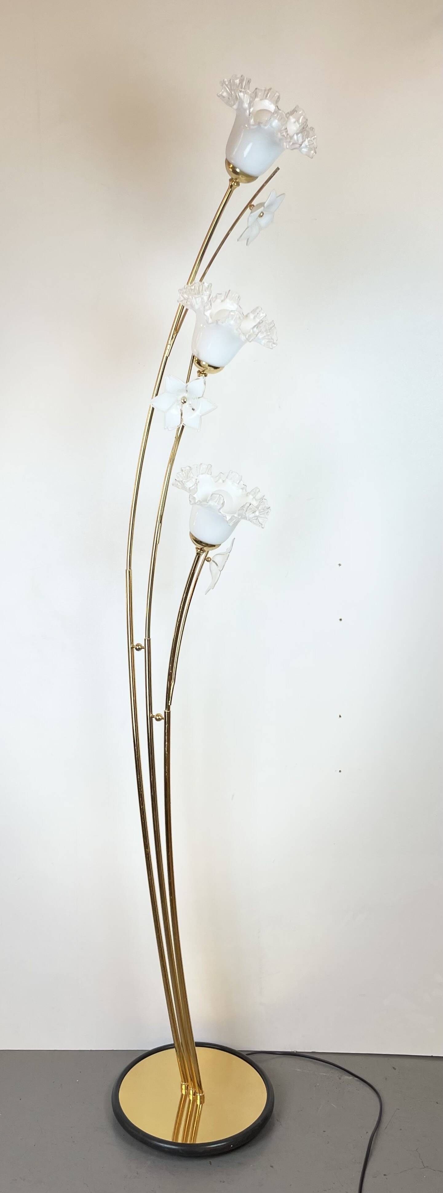 Golden Murano Floor Lamp, 1980s