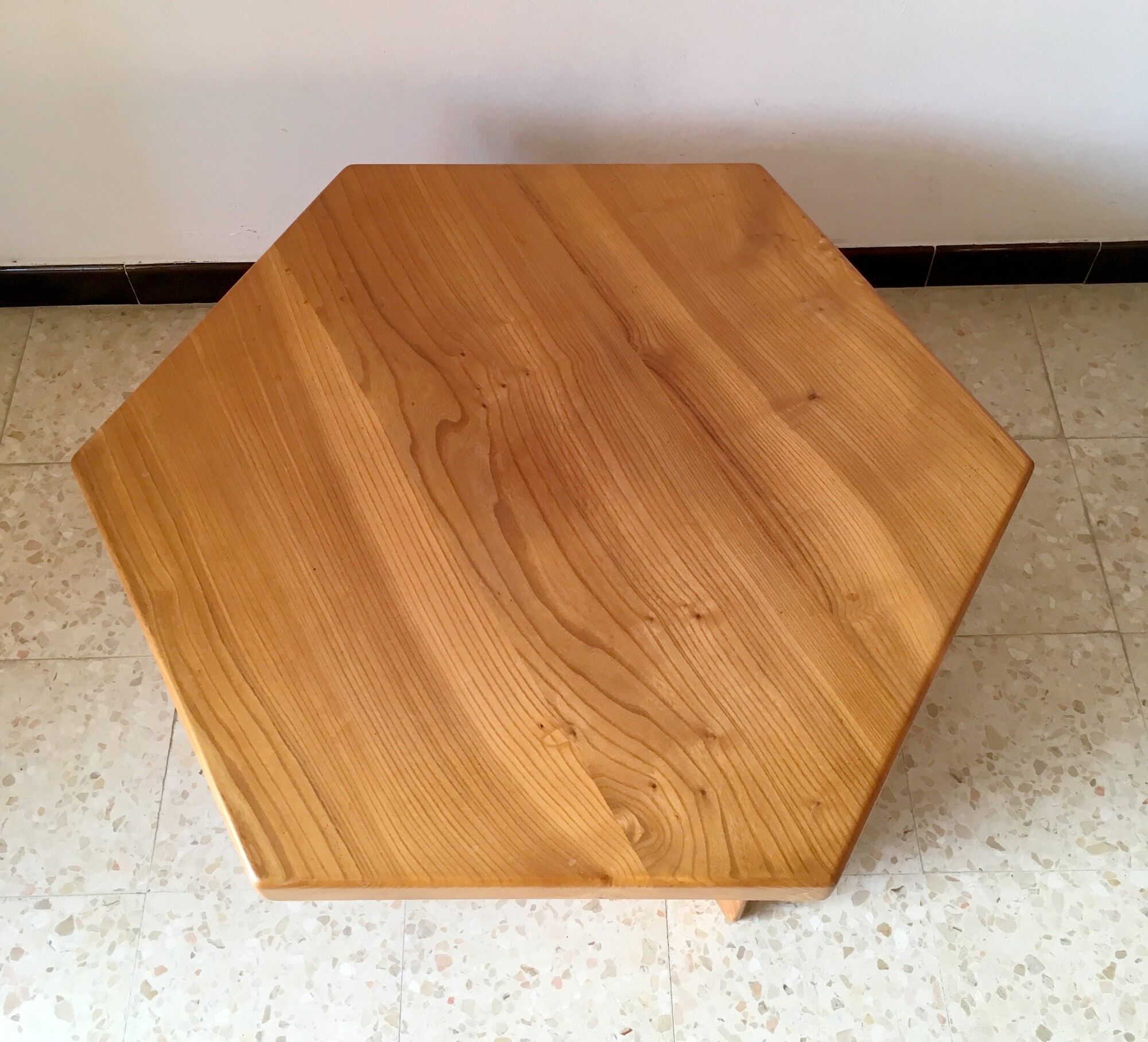 Vintage elm coffee table in the 70