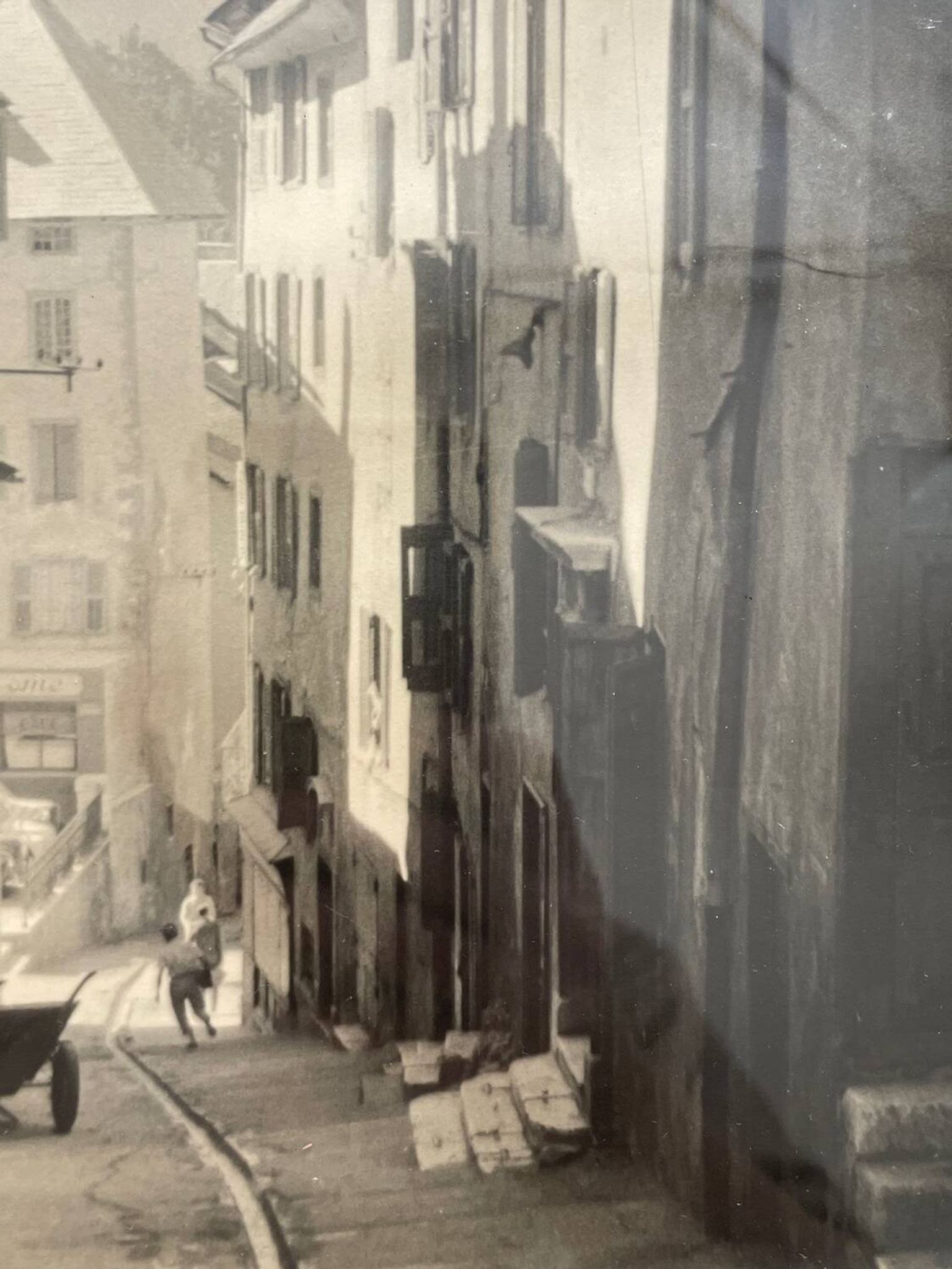Old silver photograph Briançon 1950