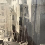 Old silver photograph Briançon 1950