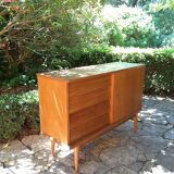 Row in vintage teak