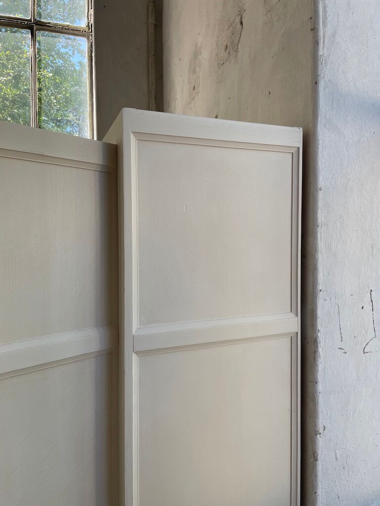 White and green cutter cabinet