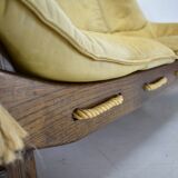 1970s Three Seater leather Sofa , Brazil