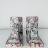 Paire de serre-livres en céramique Art déco, années 30