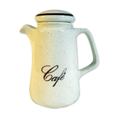 Cream ceramic coffee maker