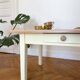 Yellow solid wood coffee table