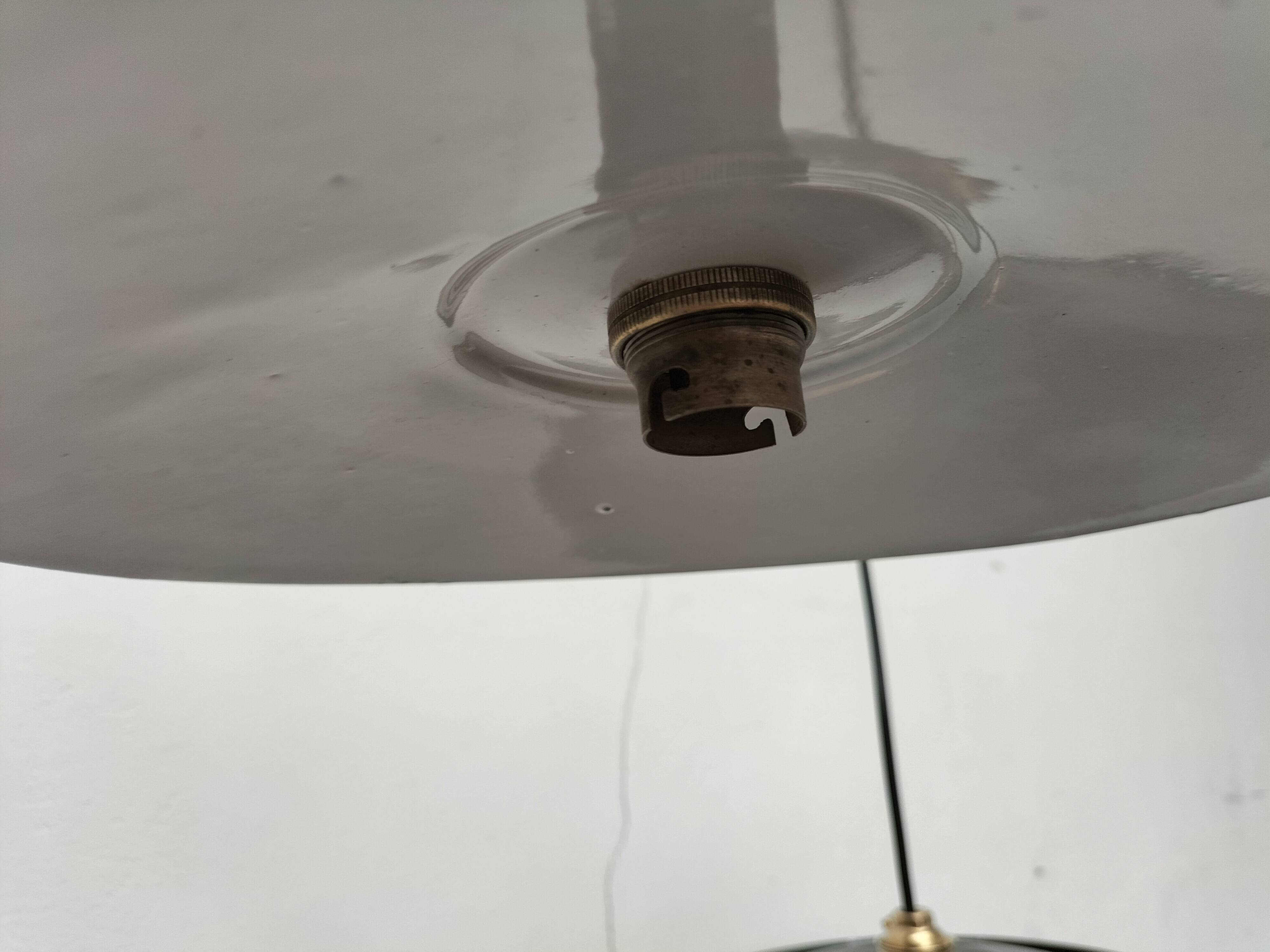 Enameled sheet metal pendant lights