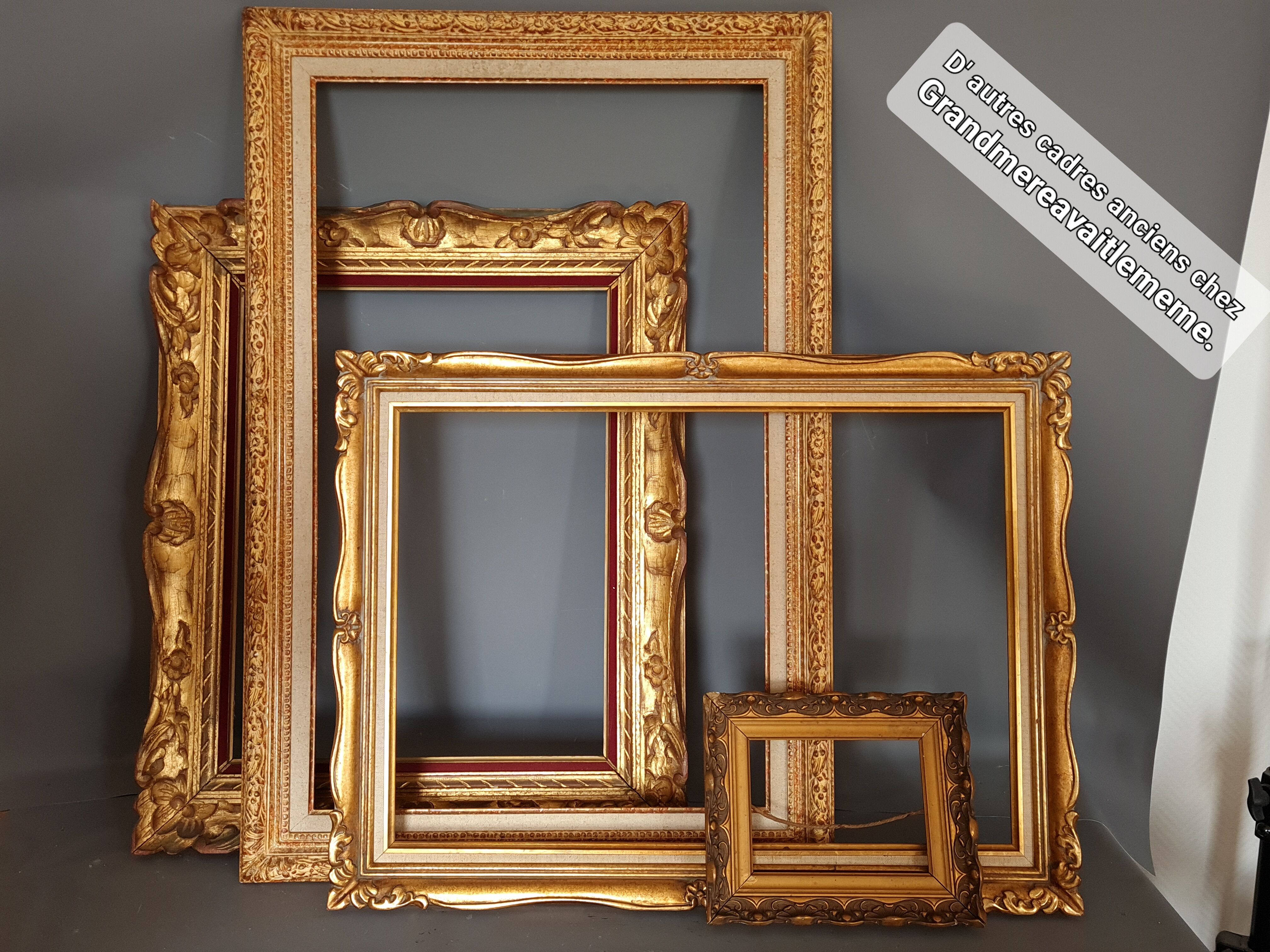 Gilded wooden frame gilded with gold leaf 62x45 cm, foliage 55.4x38.2 cm SB