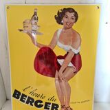 Pin'up berger enamel plate