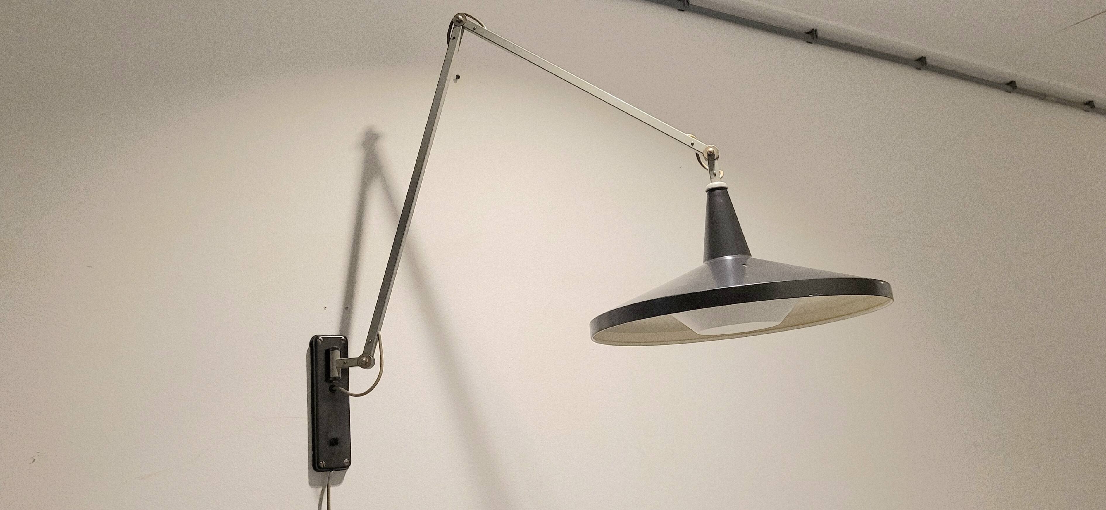 Wim Rietveld for Gispen 4050 'Panama ' lamp in Black, 1955