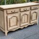 Renovated sideboard in solid oak from the 19th century, 190cm.