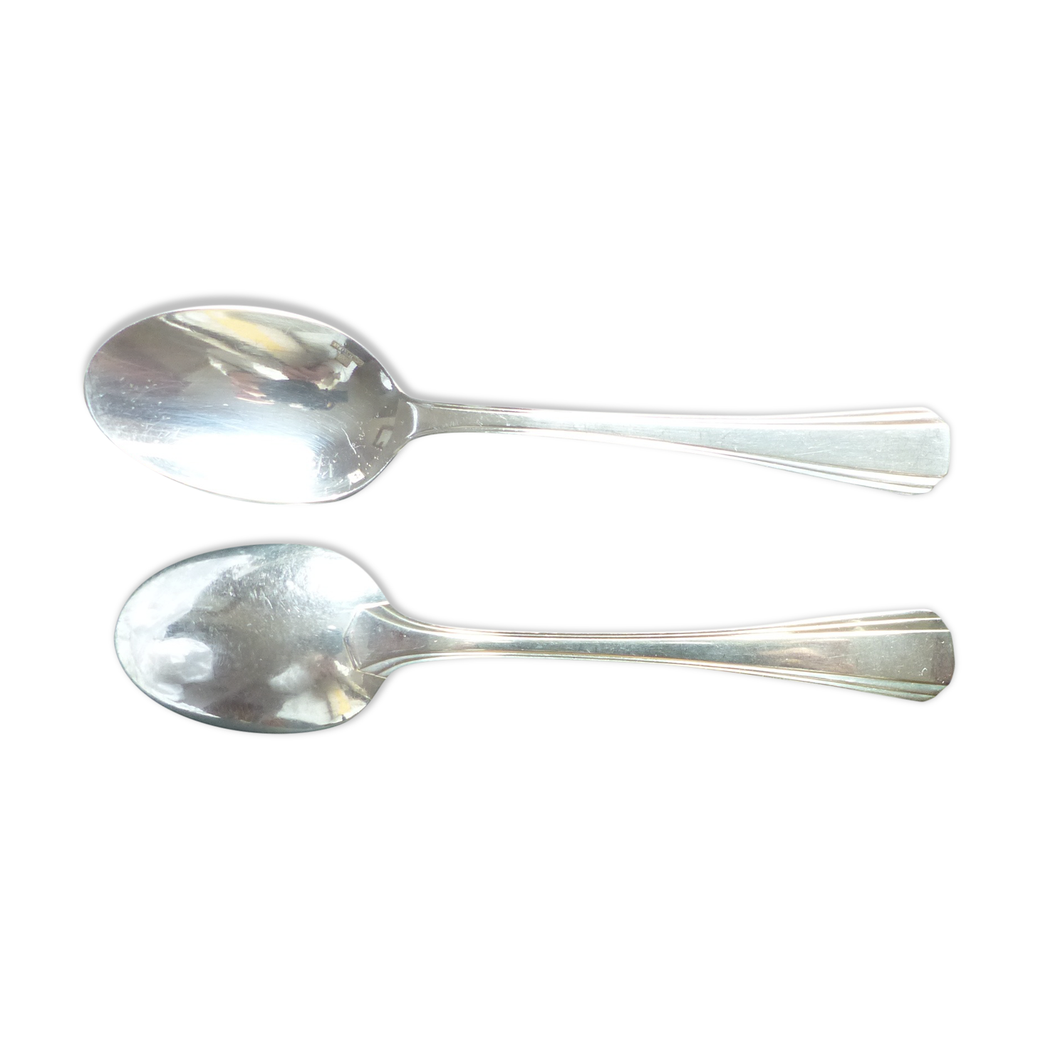12 small silver-plated metal spoons Cristofle