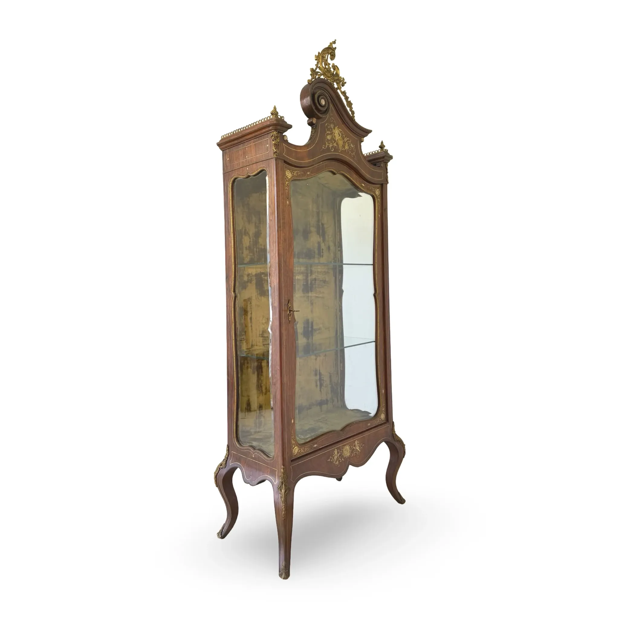 Elegant antique display cabinet, dating to 19th century